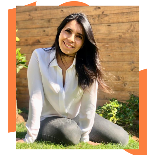 Caro Castillo Cuadro naranjo